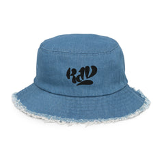 RAD Distressed denim bucket hat